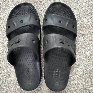 Women’s Black Slip On Flatform Size 8 Crocs